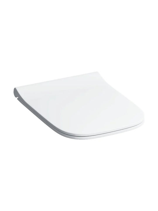 Geberit Smyle Square Καπάκι Λεκάνης Slim Soft Close Πλαστικό Λευκό