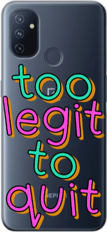 Oneplus Nord 100 Carcasă Transparentă din Silicon TPU Too Legit To Quit