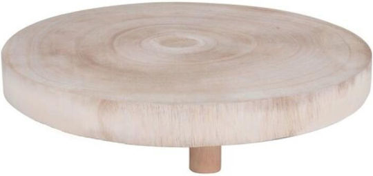 Arti Casa Holz Rund Serviertablett in Beige Farbe 30x30cm 47714 1Stück