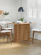Table Dining Room Wooden Oak 110x60x75cm