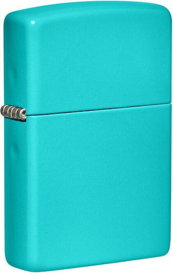 Zippo Classic Flat Winddichtes Feuerzeug Flamme Türkis
