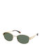 Michael Kors Monte Carlo Women's Sunglasses with Gold Metal Frame and Green Lens