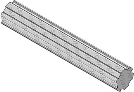 Мъжки квадрат 1''-3/8 Z6 35mm L.1000mm Binacchi