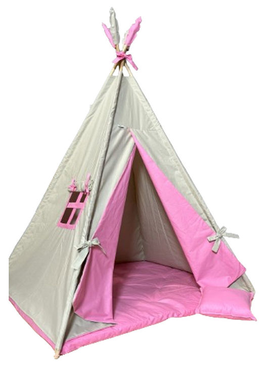 Kids Indian Teepee Play Tent Beige