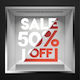 Αυτοκόλλητα Εκπτώσεων Sale 50x50cm
