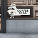 Eat Drink Βιτρίνα Coffee To Go 120x82cm