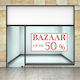 Bazaar Rabattaufkleber % 70x35cm