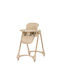 Chipolino Foldable Highchair with Metal Frame & Leatherette Seat Macadamia