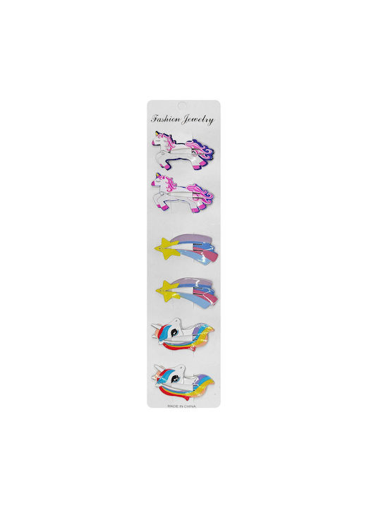 4teen-4ty Set of Kids Hair Clips with Bobby Pin Unicorn