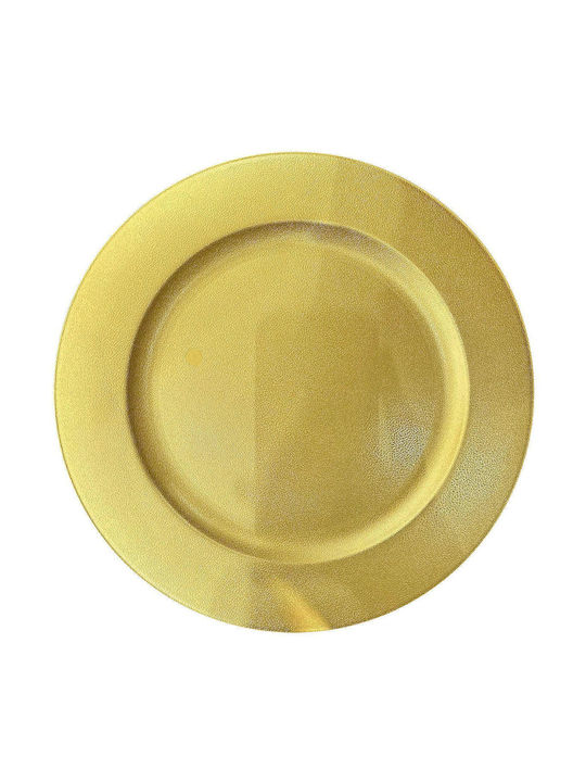 XMASfest Christmas Platter Plastic Gold D31cm.