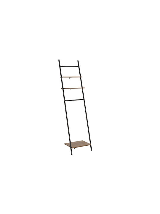 Next Tower Σκάλα Μπάνιου Μονή Επιτοίχια Inox Μαύρη