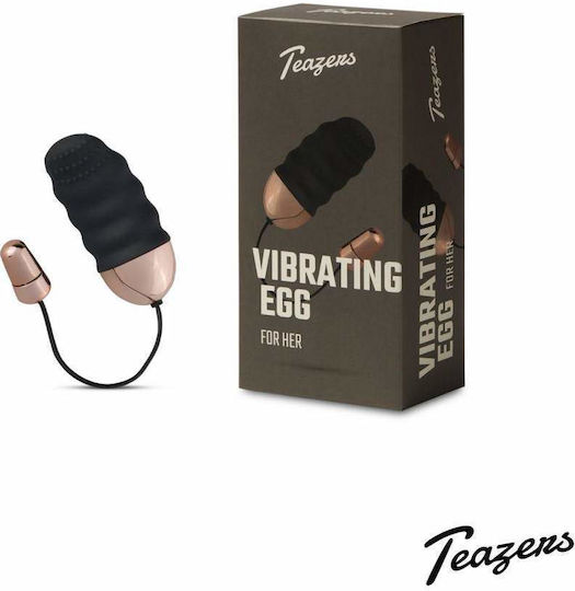 Teazers Δονητής Egg με Απομακρυσμένο Έλεγχο Μαύρος