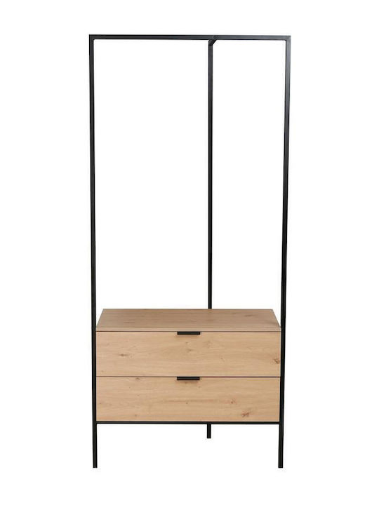Next Floor Garment Rack made of Wood Brown 85x45x190cm