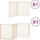 vidaXL Holz Hundeteiler mit 6 Paneelen 480x90cm...