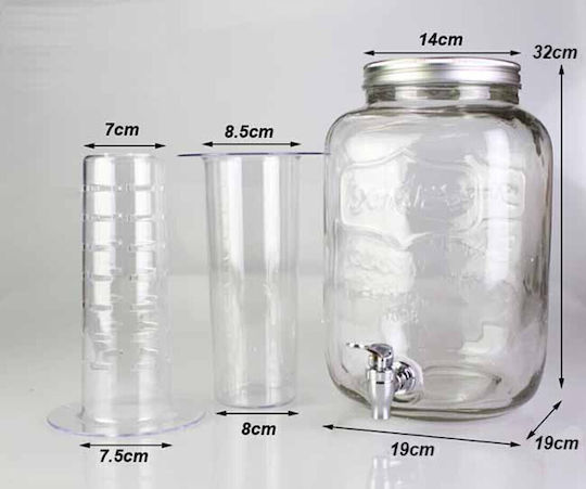 Glass Ice Bucket Container 8lt