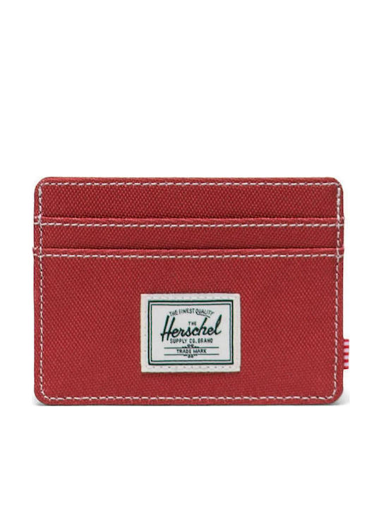 Herschel Charlie Men's Wallet Cards with RFID Red