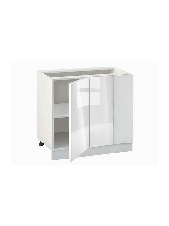 Alba Gloss Γωνιακό Ντουλάπι Κρεμαστό Alba Gloss 100x60x82εκ.