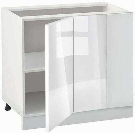 Alba Gloss Γωνιακό Ντουλάπι Κρεμαστό Alba Gloss 100x60x82εκ.