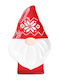 Gnome-shaped Ornament de masă de Crăciun Coaster Ceramic Roșu L19xW11.4cm.