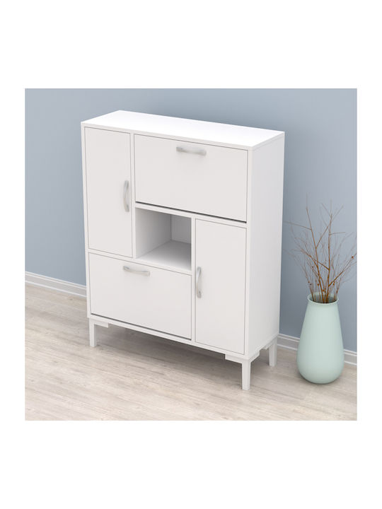 Medy Wooden Shoe Organizer White 86.5x30x109cm