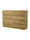 Comoda pentru Dormitor Juniper 8s cu 8 sertare Natural 139x40x100buc