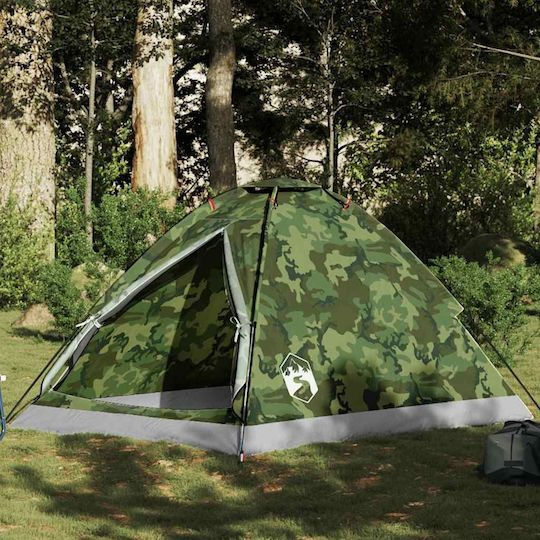 vidaXL Camping Tent Igloo Green for 2 People 198x145x105cm