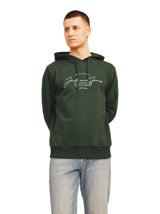 Jack & Jones Φούτερ με Κουκούλα Πράσινο