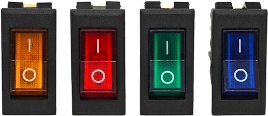 Ein-Aus-Schalter LED Rastknopf Rot