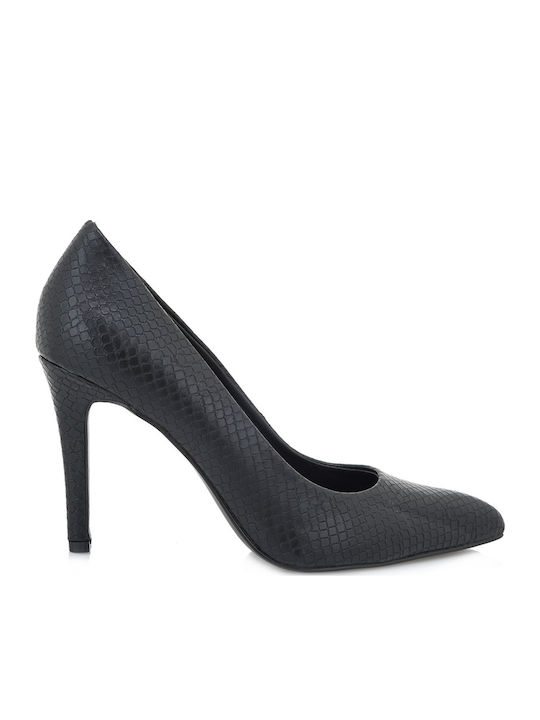 Spitze Zehe Pumps mit Hochem Absatz Schwarz