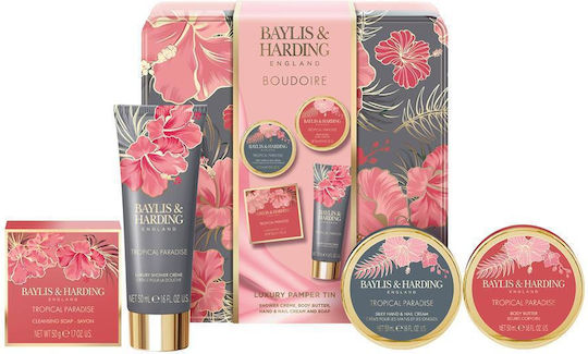 Baylis & Harding Boudoire Tin Σετ Περιποίησης για Ενυδάτωση & Καθαρισμό Σώματος