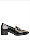Δερμάτινα Γυναικεία Loafers σε Μαύρο Χρώμα