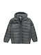 Kids' Quilted Jacket with Hood Gray