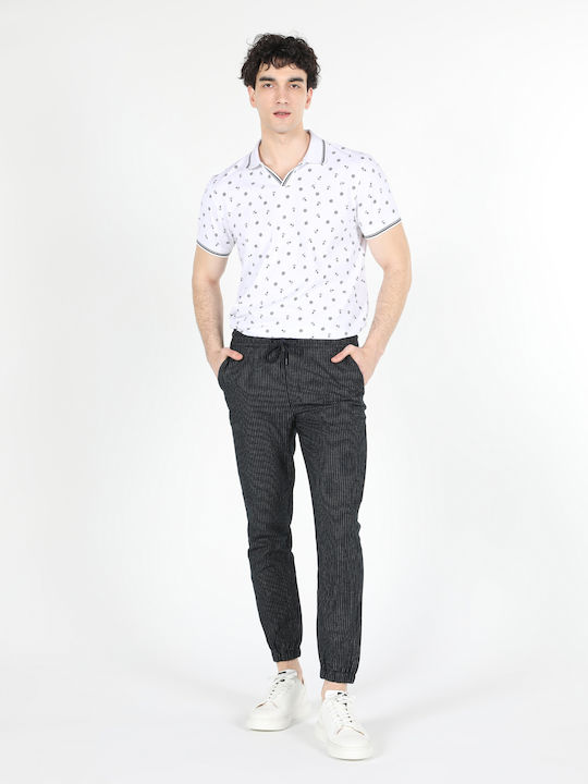 Hose in Schlanker Passform Navy Blue