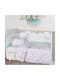 Das Home Σετ Βρεφικά Σεντόνια Κούνιας Βαμβακερά Mint - Pink - White 130x170εκ. 3τμχ