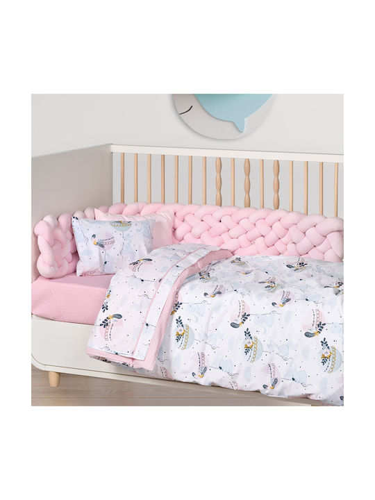 Das Home Fun 4915 Seturi de cearșafuri pentru bebeluși Pentru Cradle Bumbac Albastru deschis, Mentă, Roz Multicolore 70x120buc 2buc