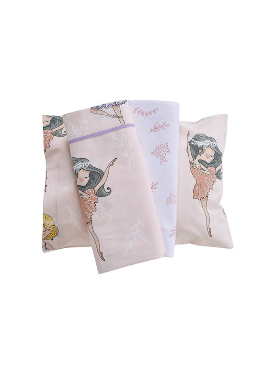 Das Home Baby Sheets Set Crib Cotton Lilac Pink 130x170cm 3pcs