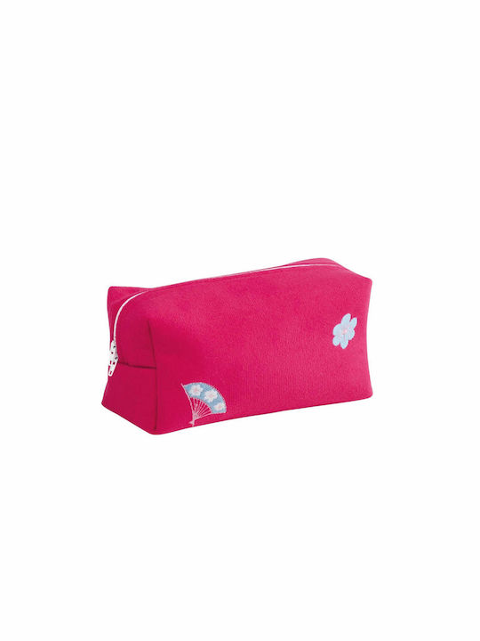 Toiletry Bag Maneki in Fuchsia color 20cm