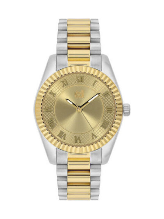 Visetti Women's Watch with Gold Metal Bracelet