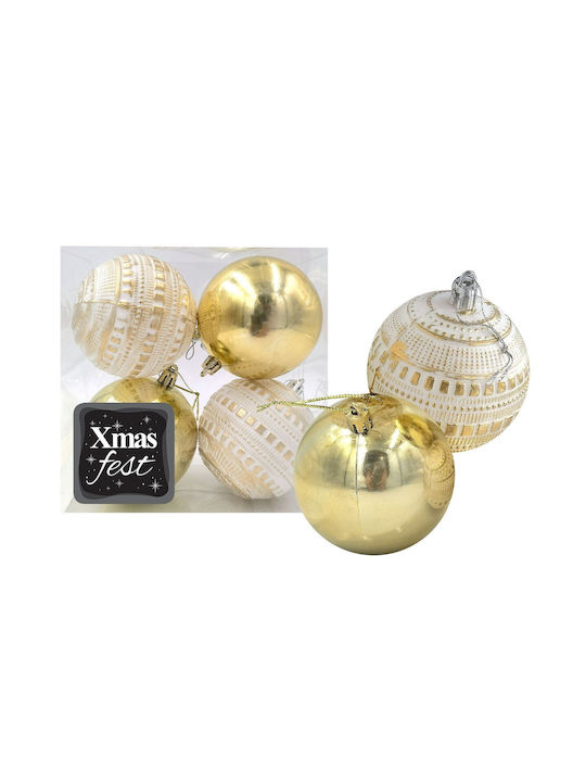 Hanging Ball Ornament Ornament Gold 10cm