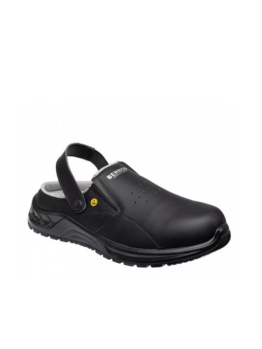 Bennon Leather Clogs Black