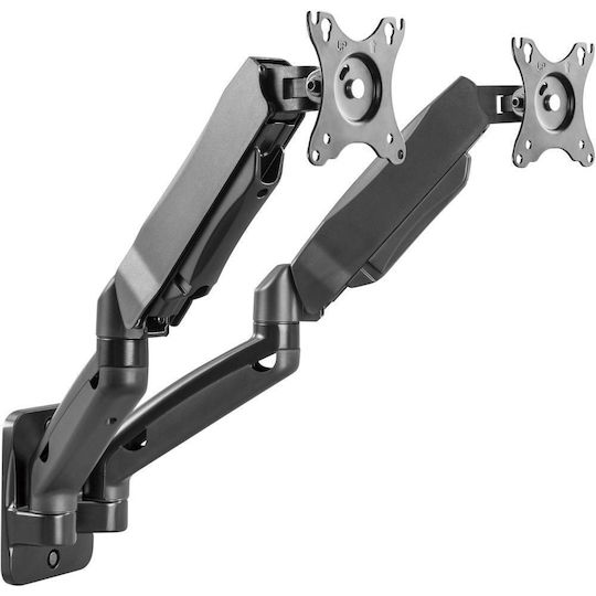 Stell Accessories SOS 1820 Stand Desk Mounted for 2 Monitors up to 32" with Arm