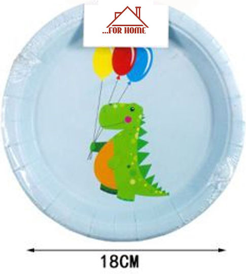 ForHome Σετ Σερβιρίσματος για Party 6τμχ Δεινόσαυροι Happy Birthday