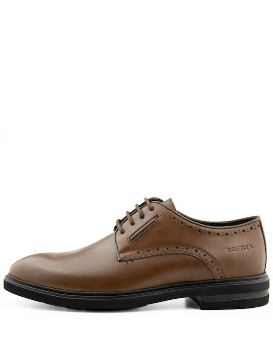 Softies Men's Leather Dress Shoes Brown