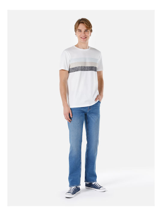 Men's Jeans Pants Elastic with Regular Fit Blue