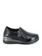 Leder Damen Mokassins in Schwarz Farbe