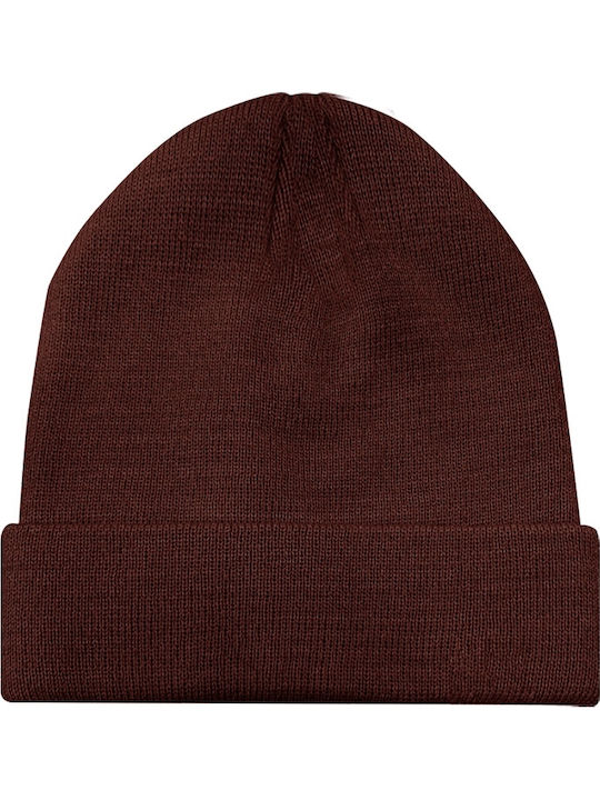 Beanie Unisex Σκούφος Πλεκτός σε Μπορντό χρώμα