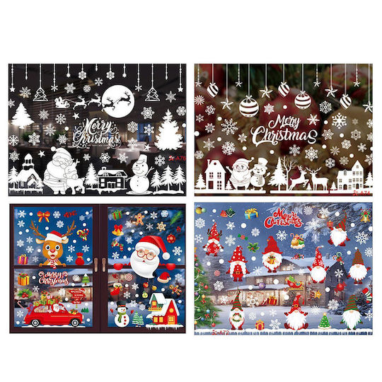 XMASfest Χριστουγεννιάτικα Αυτοκόλλητα για Παράθυρο 35x50εκ.