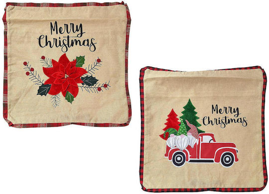 XMASfest Weihnachtsdekorativer Kissenbezug Quadratisch 45x45cm (Μiverse Designs)