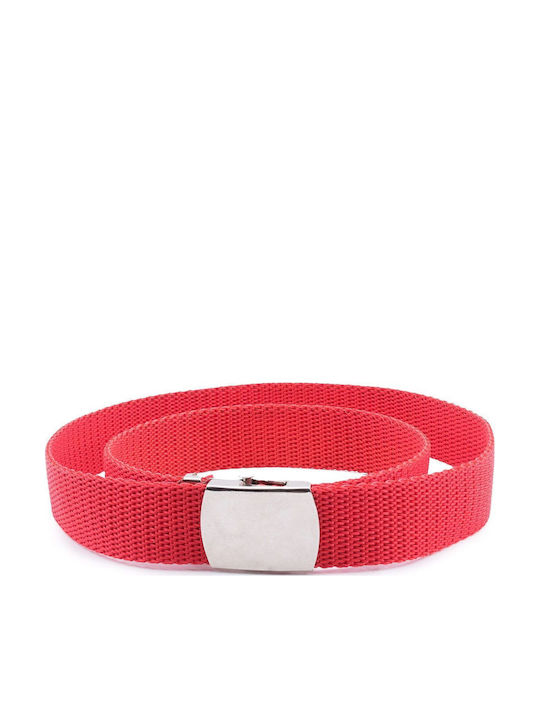 Men's Belt Webbing Belt Red
