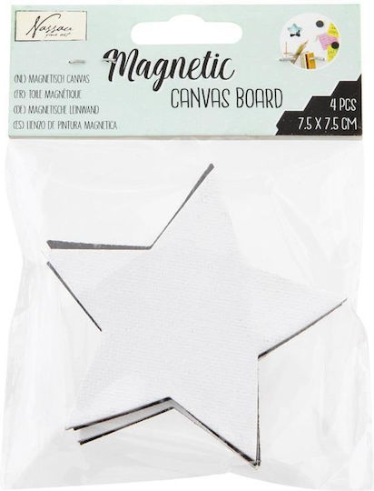4 Magnetic Canvas Boards 7.5x7.5cm In 2 Designs